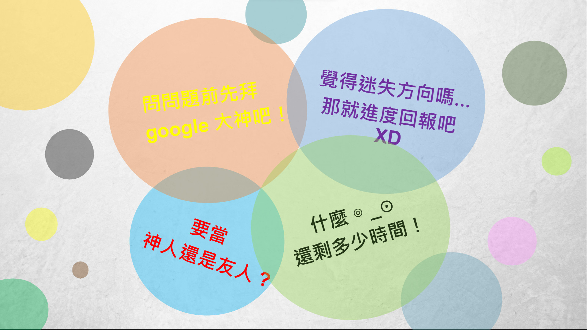 我得到的那些觀念以及心態