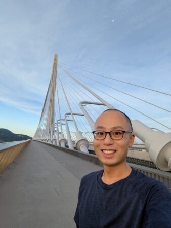 早起晨練去跑了剛啟用不久的淡江大橋